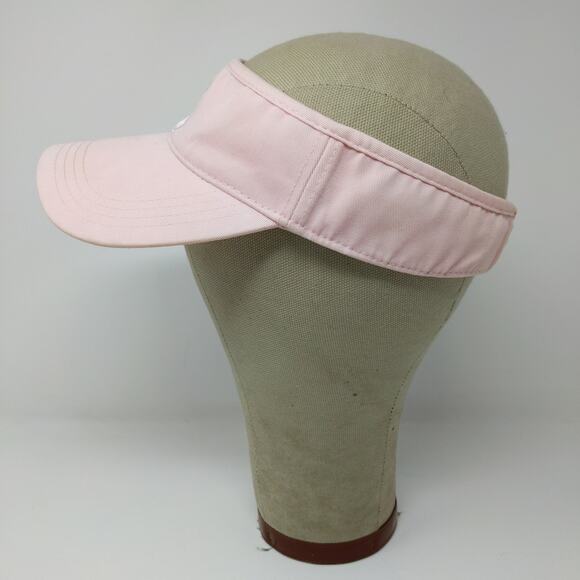 American Needle Strapback Sun Visor Hat Embroidered C Logo Pink - Picture 5 of 11